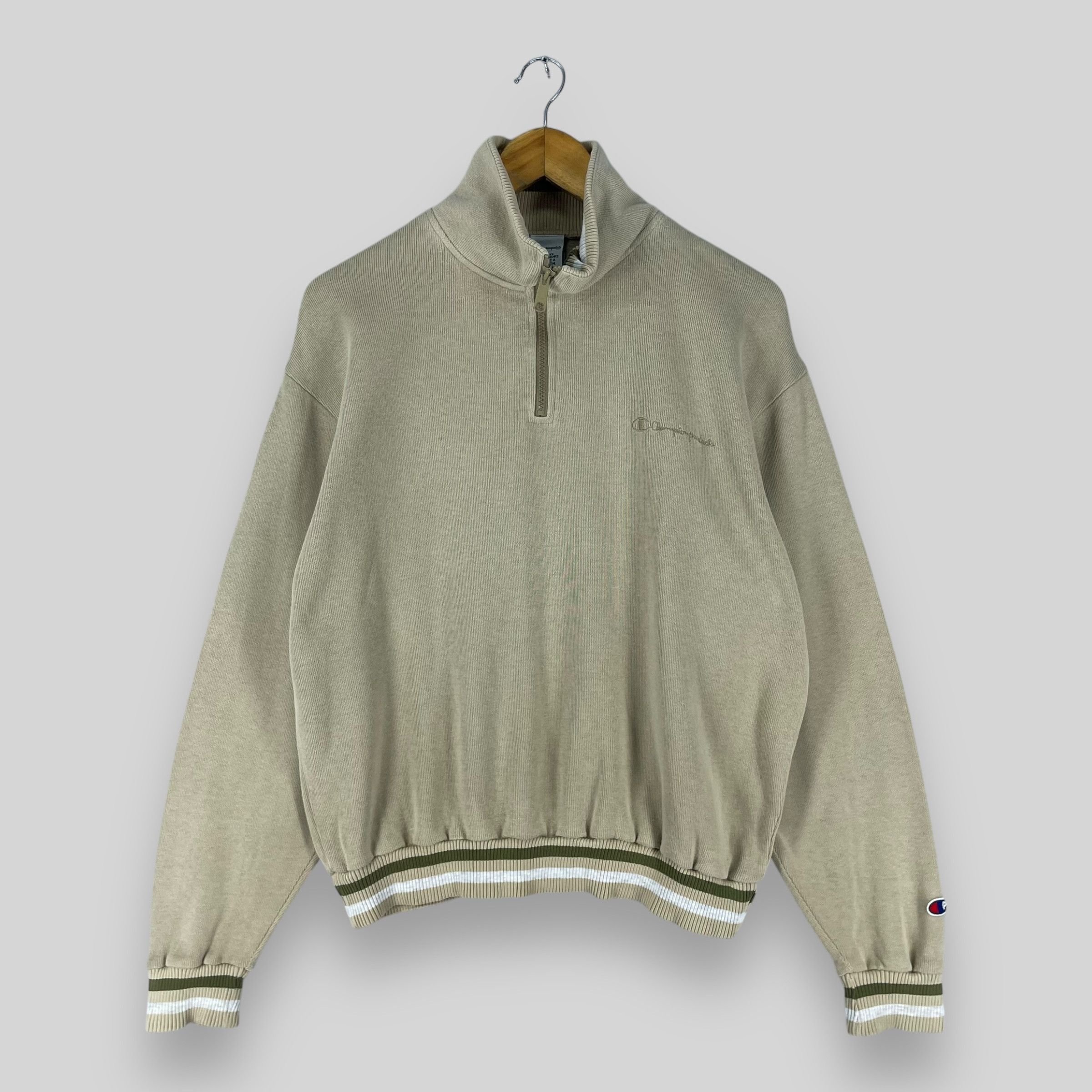Champion Vintage CHAMPION Script Logo Half Zipper Pullover Sweater Size US M / EU 48-50 / 2 - 1 Thumbnail