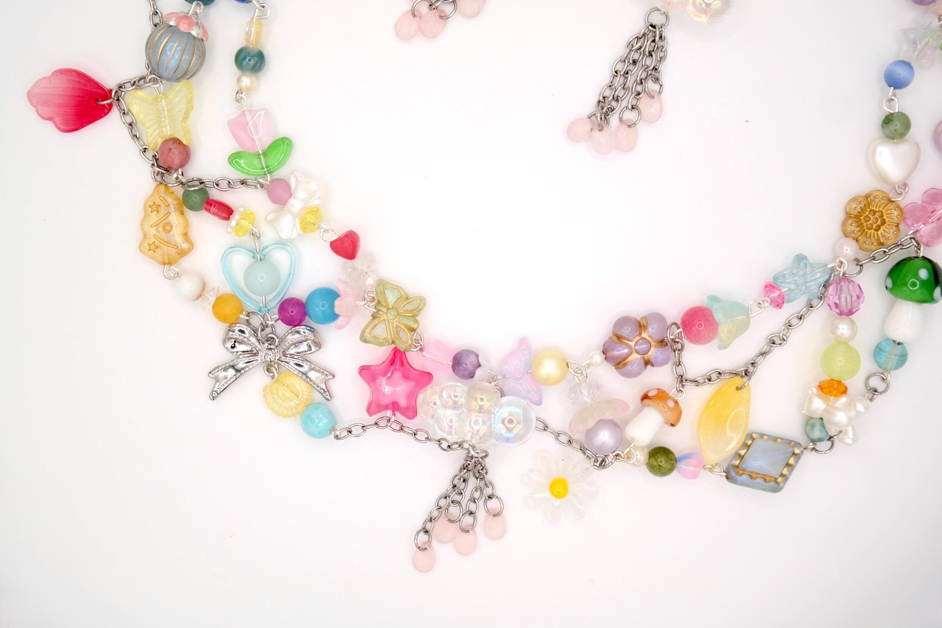 Handmade Silver April Showers Fairy Necklace & Earrings Set Size ONE SIZE - 7 Thumbnail
