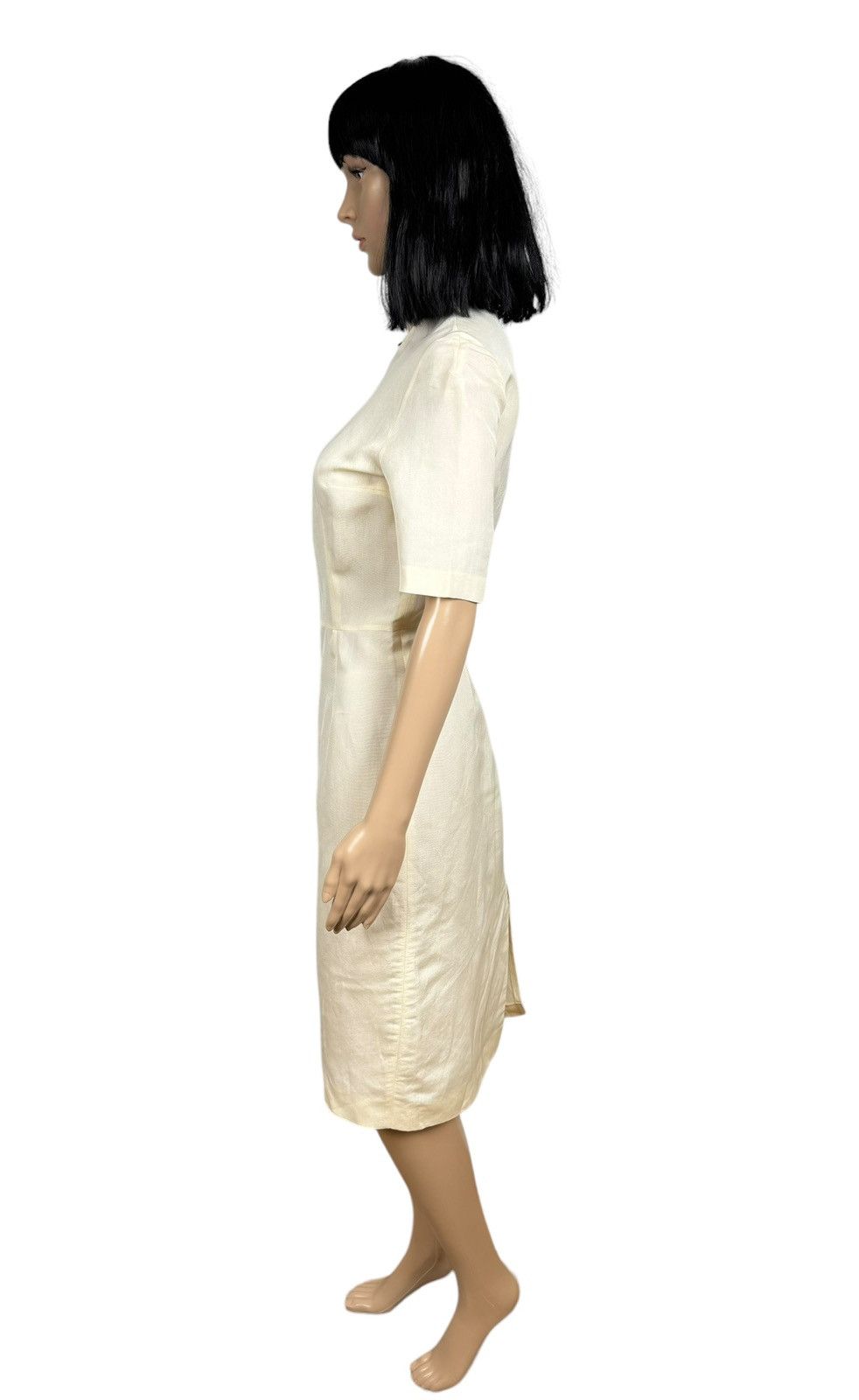 Prada Prada 100% Silk Shift Dress Ivory Knee-Length size 40 Size S / US 4 / IT 40 - 6 Thumbnail