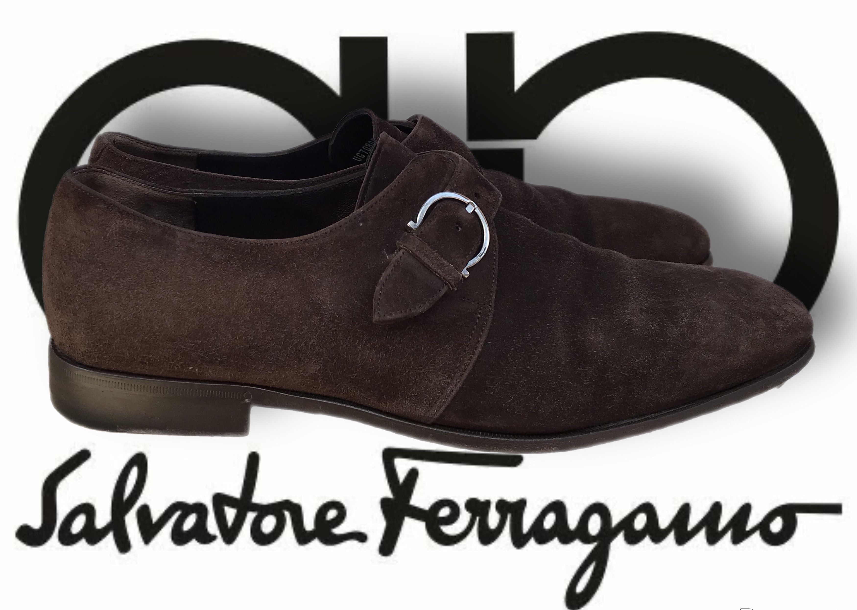 Salvatore Ferragamo Salvatore Ferragamo Dress Suede Single Monk Strap Loafer Size US 10 / EU 43 - 2 Thumbnail