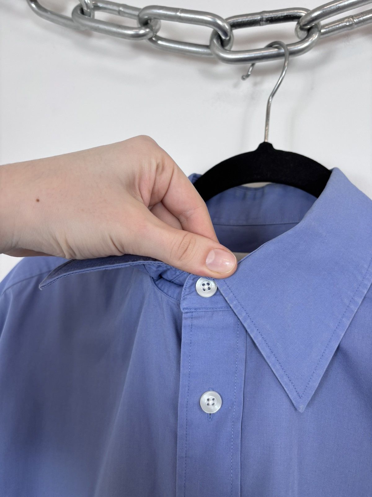 Yves Saint Laurent Vintage Yves Saint Laurent Men’s Blue Short Sleeve Shirt Size US L / EU 52-54 / 3 - 8 Thumbnail