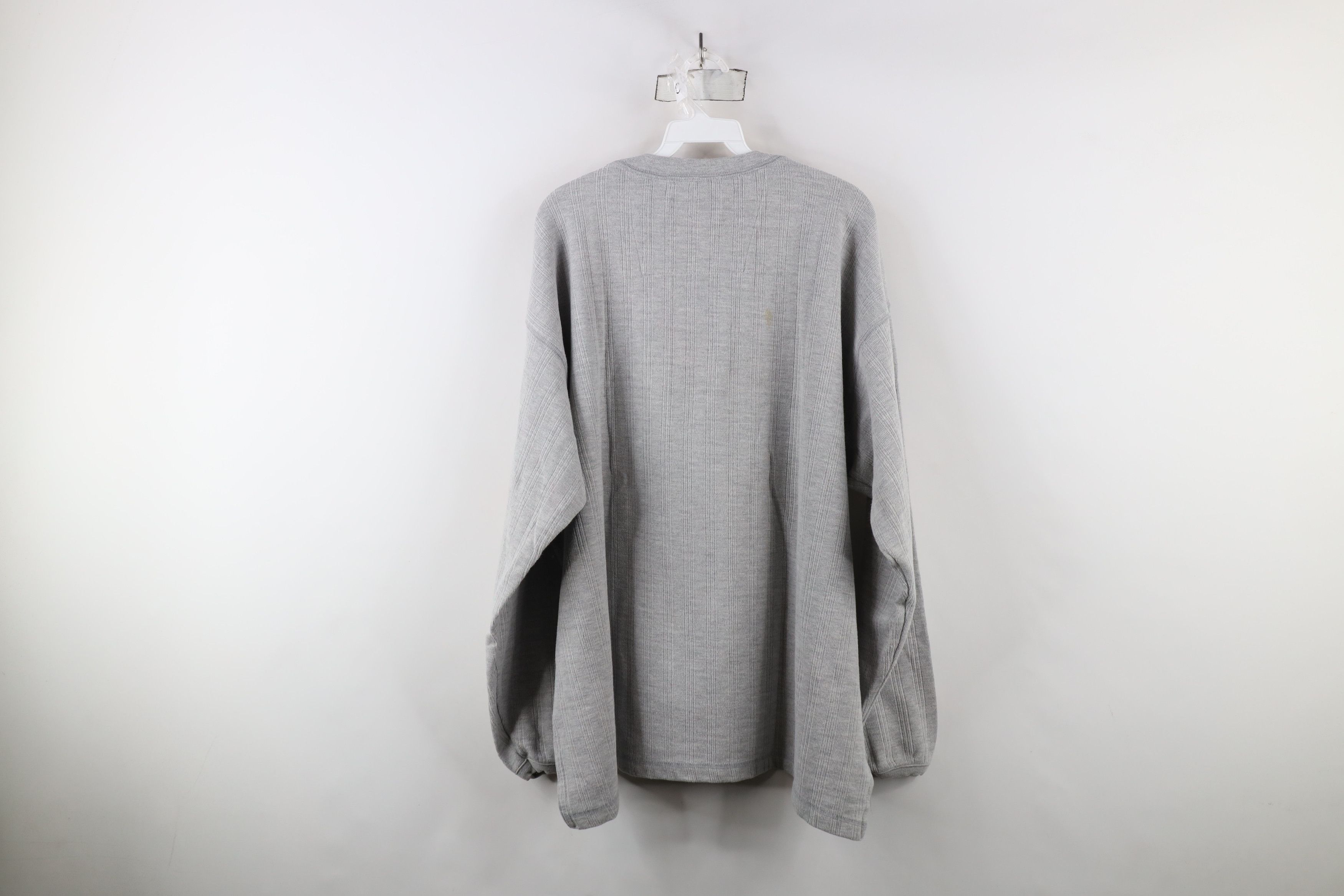 Vintage Vintage 90s Streetwear Heavyweight Knit Henley T-Shirt Size US XXL / EU 58 / 5 - 8 Thumbnail