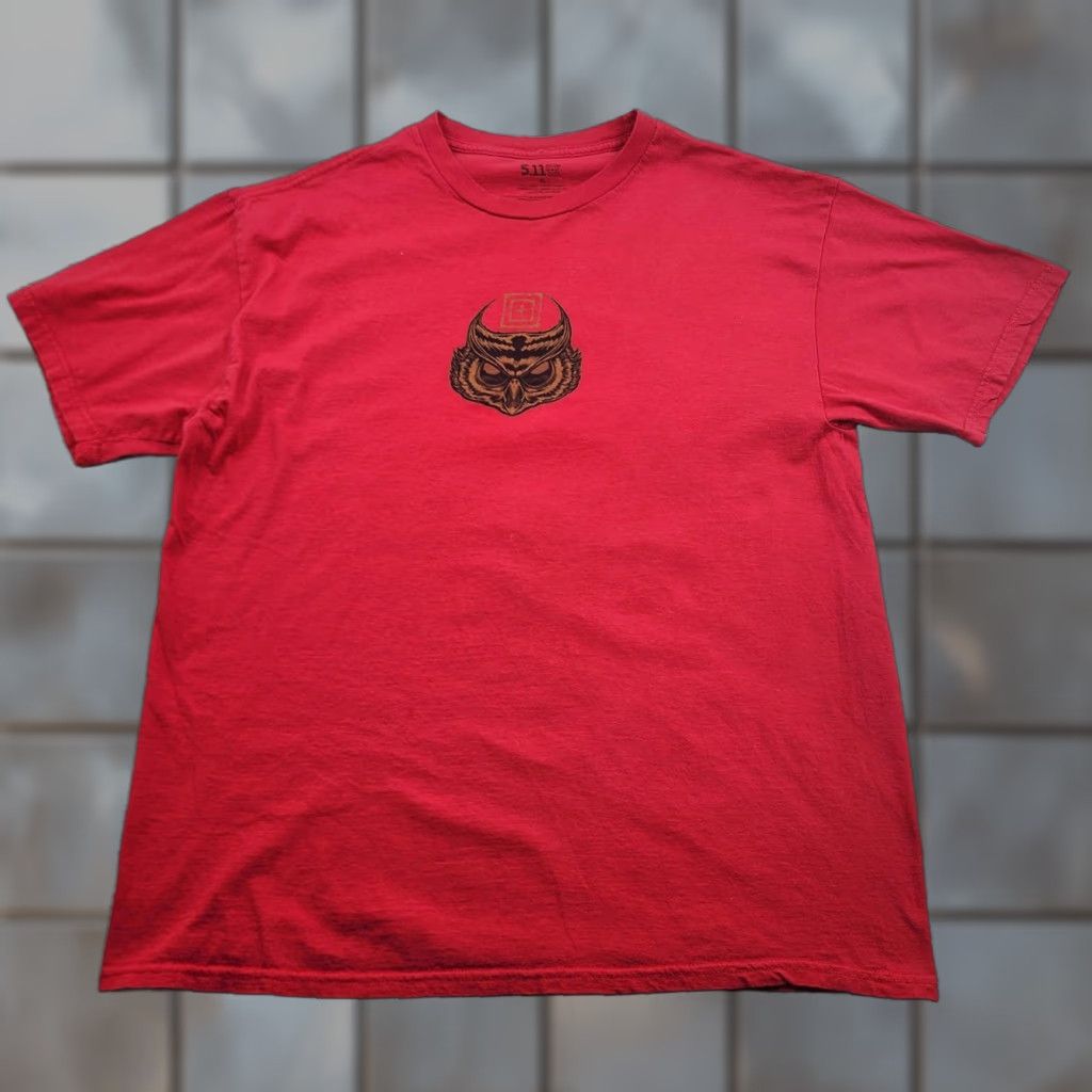 Vintage 5.11 Tactical Shirt Mens XL Red Owl Graphic Short Sleeve Crewneck T-Shirt Tee Size US XL / EU 56 / 4 - 1 Thumbnail