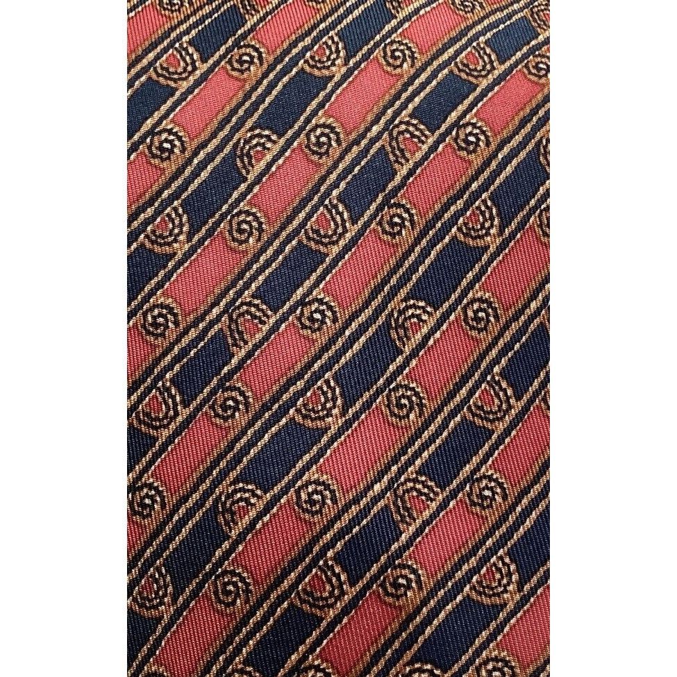 Hermes HERMES Paris 7678 TA Red Striped Luxury Silk Tie France W: 3 Size ONE SIZE - 7 Thumbnail