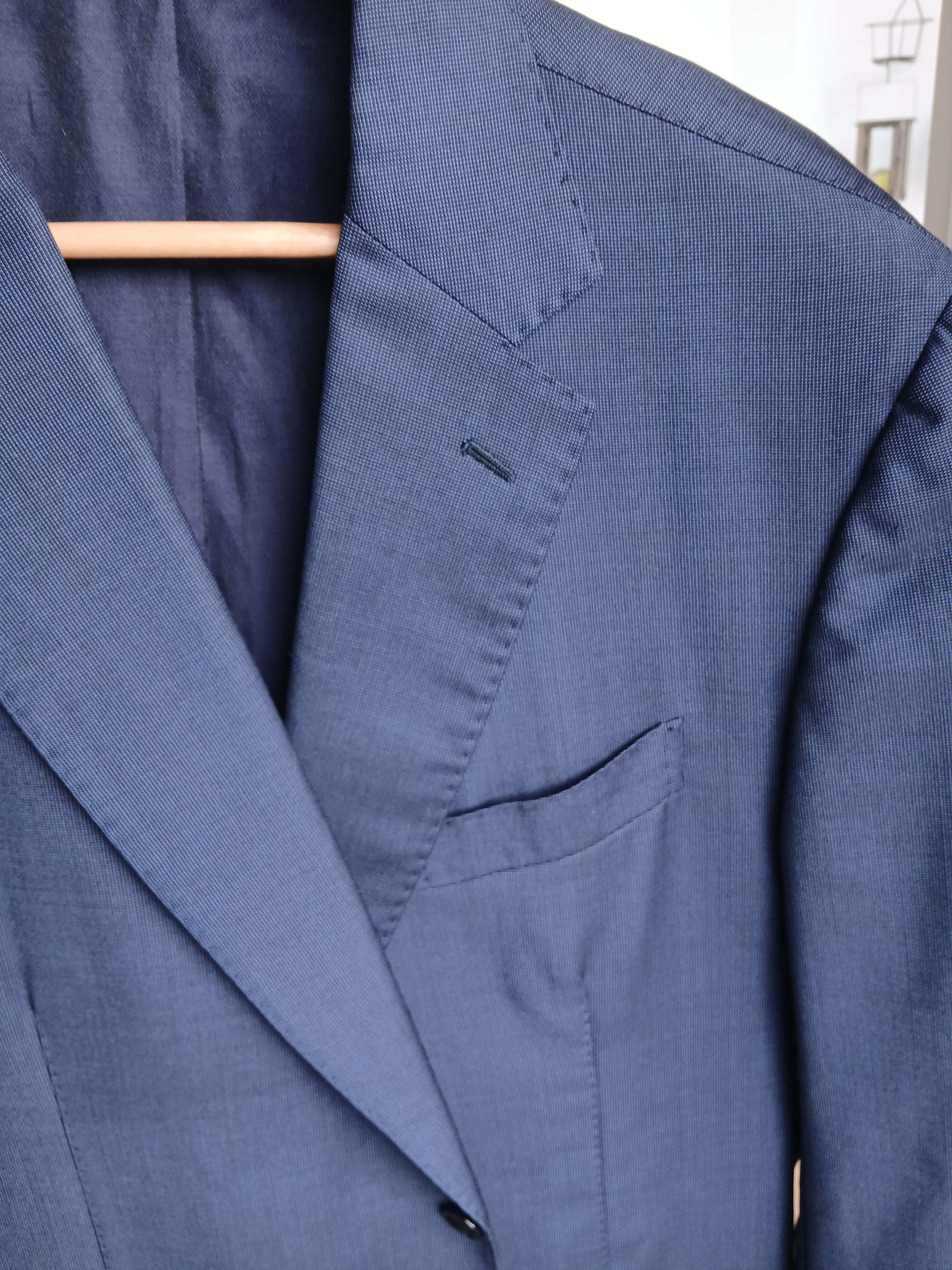 Stile Latino Stile Latino Napoli Blue Wool Silk Linen Blazer – EU 52/54 Size 52L - 2 Thumbnail