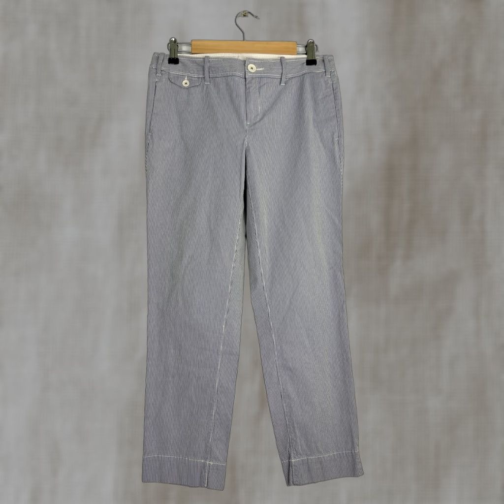 Anthropologie Anthropologie Pants Blue White Pinstripe Paper Boy Ankle 31 Womens Regular 31 Blue Pinstripe 90s? Size 24" / US 00 / IT 34 - 1 Thumbnail