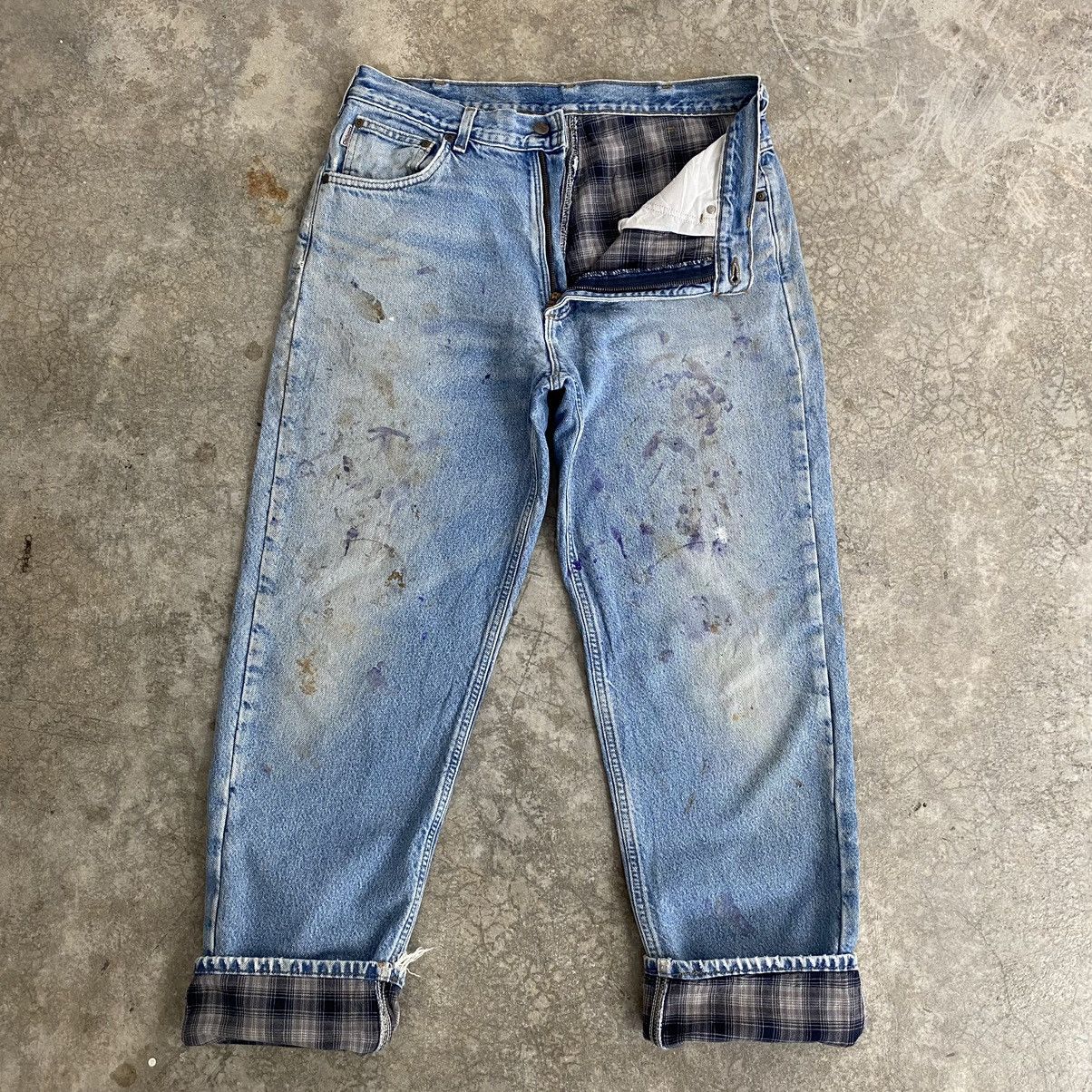 Carhartt VTG Carhartt Blanket Lined Relaxed Dirty Denim Jeans Size US 34 / EU 50 - 19 Thumbnail