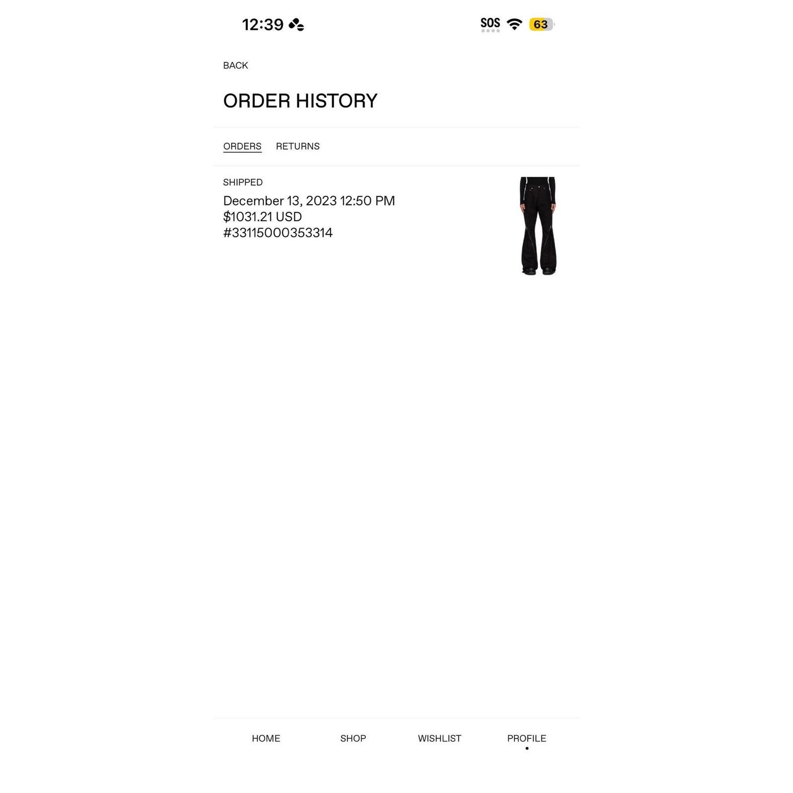 Rick Owens F/W23 Luxor Black Bolan Banana Pants Size US 32 / EU 48 - 20 Thumbnail