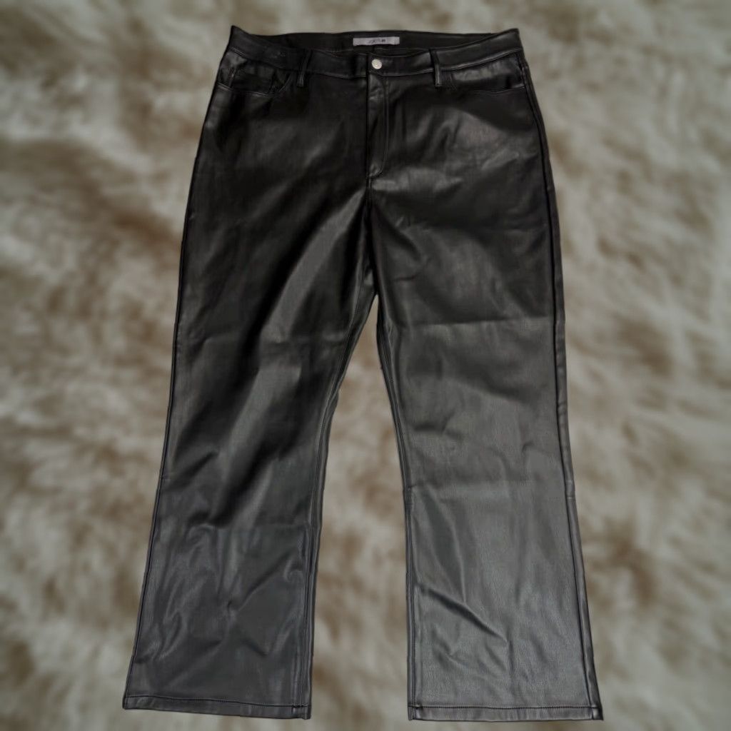 Vintage Joe's Jeans Womens Faux Leather Pants 34 Black Straight Size 34 New Size 24" / US 00 / IT 34 - 1 Thumbnail