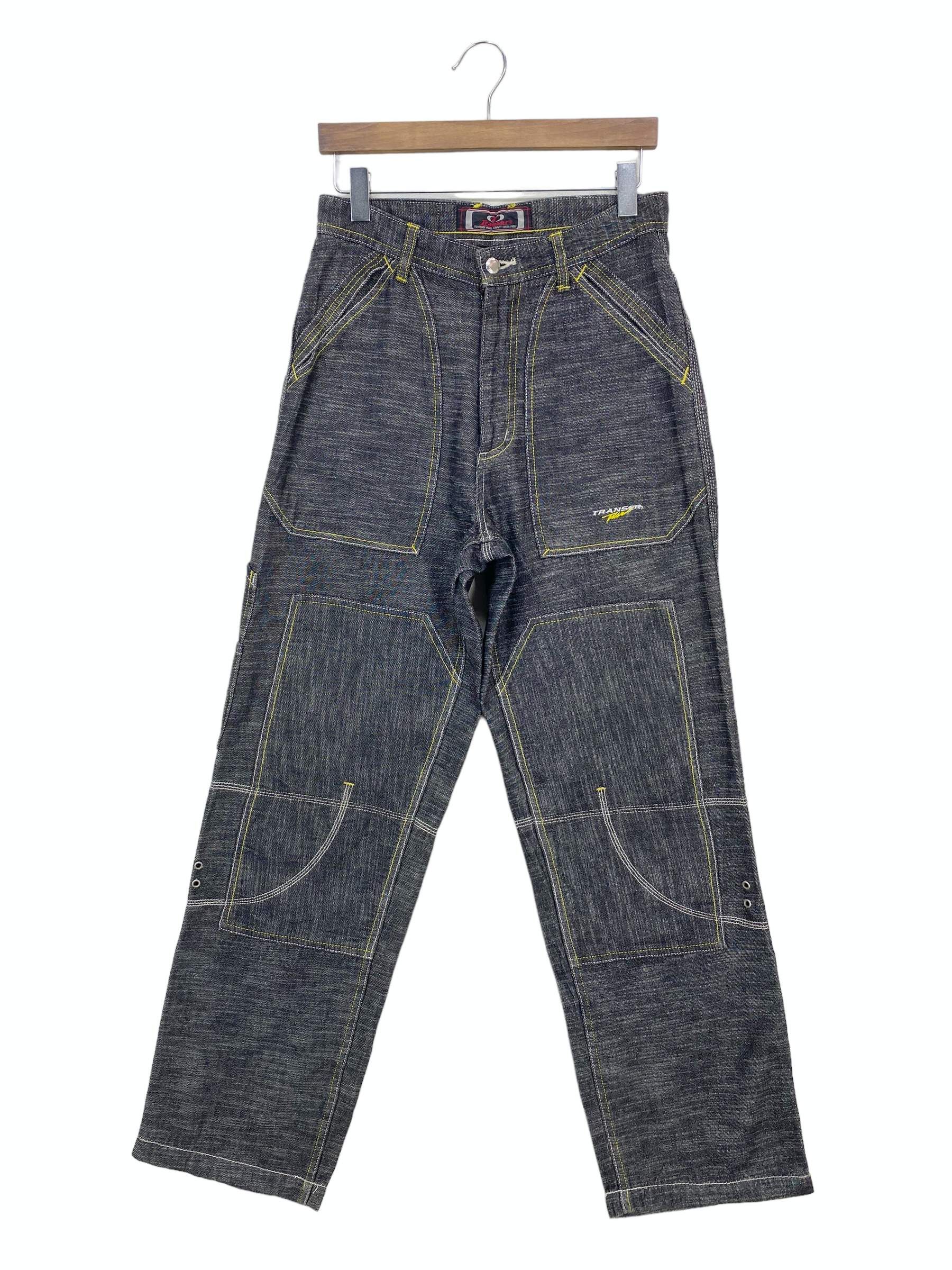 Japanese Brand Transer Carpenter Jeans Transer Hip Hop Skateboards Jeans Size US 29 - 1 Thumbnail