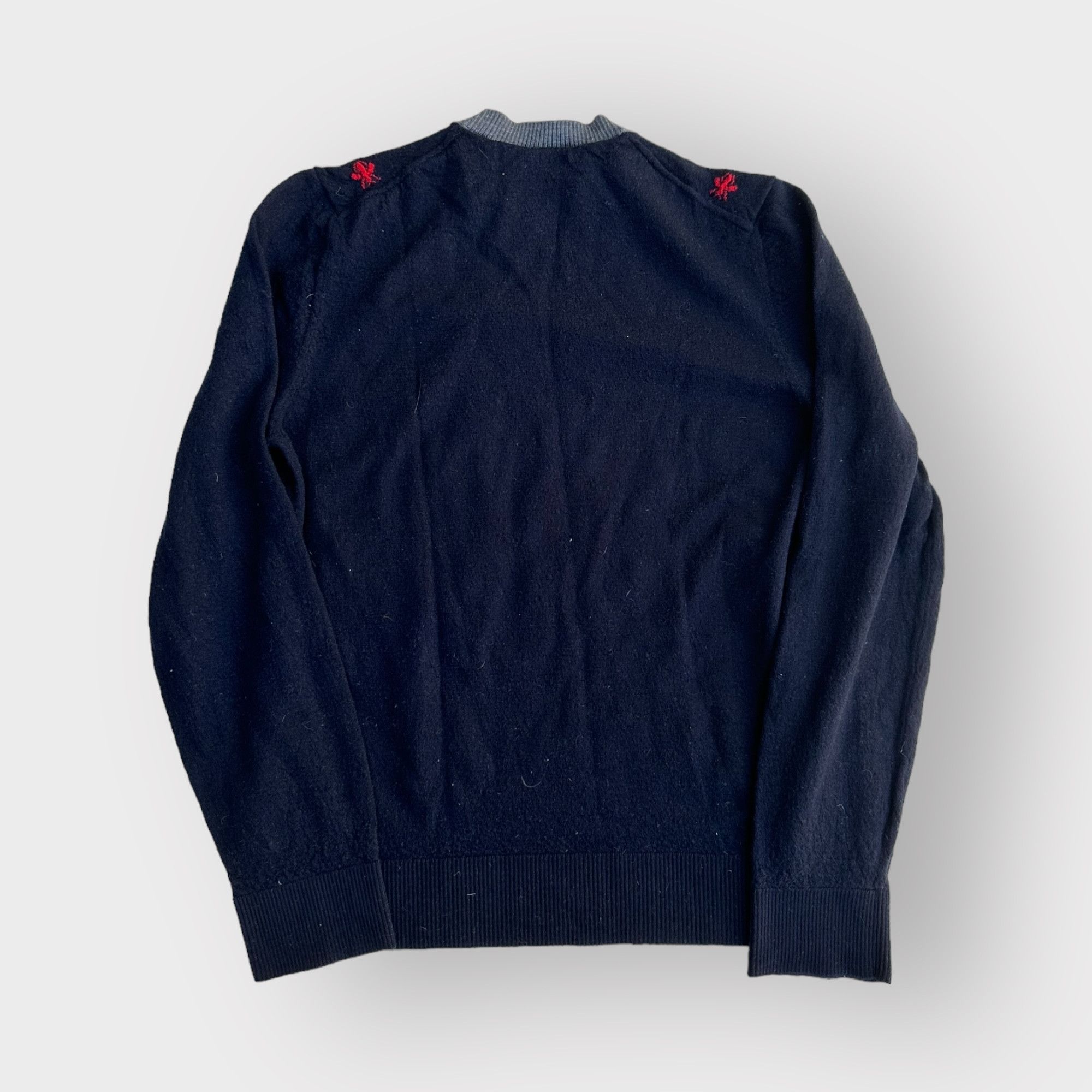 Gucci Gucci Sweater Red Bees Black Wool Size XS / US 0-2 / IT 36-38 - 2 Thumbnail