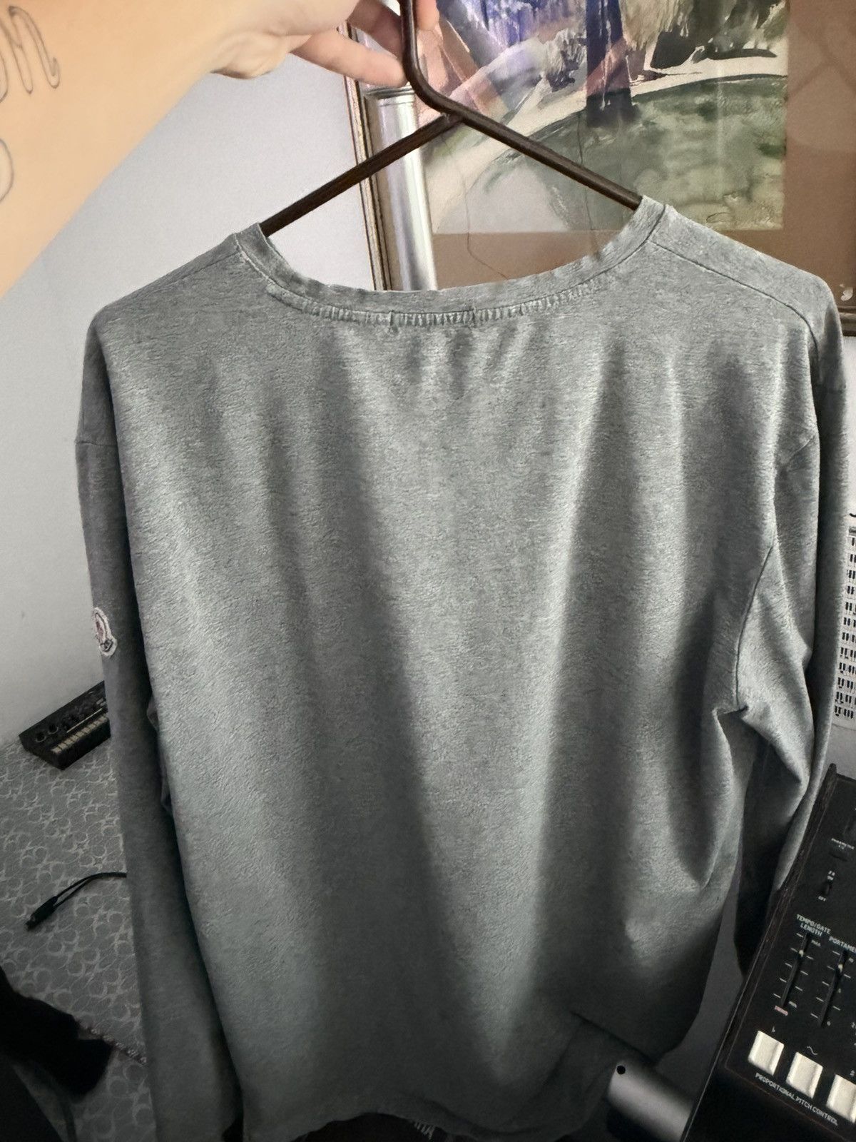 Moncler Vintage Moncler grey long sleeve shirt Size 4XL / US 24-26 - 4 Thumbnail