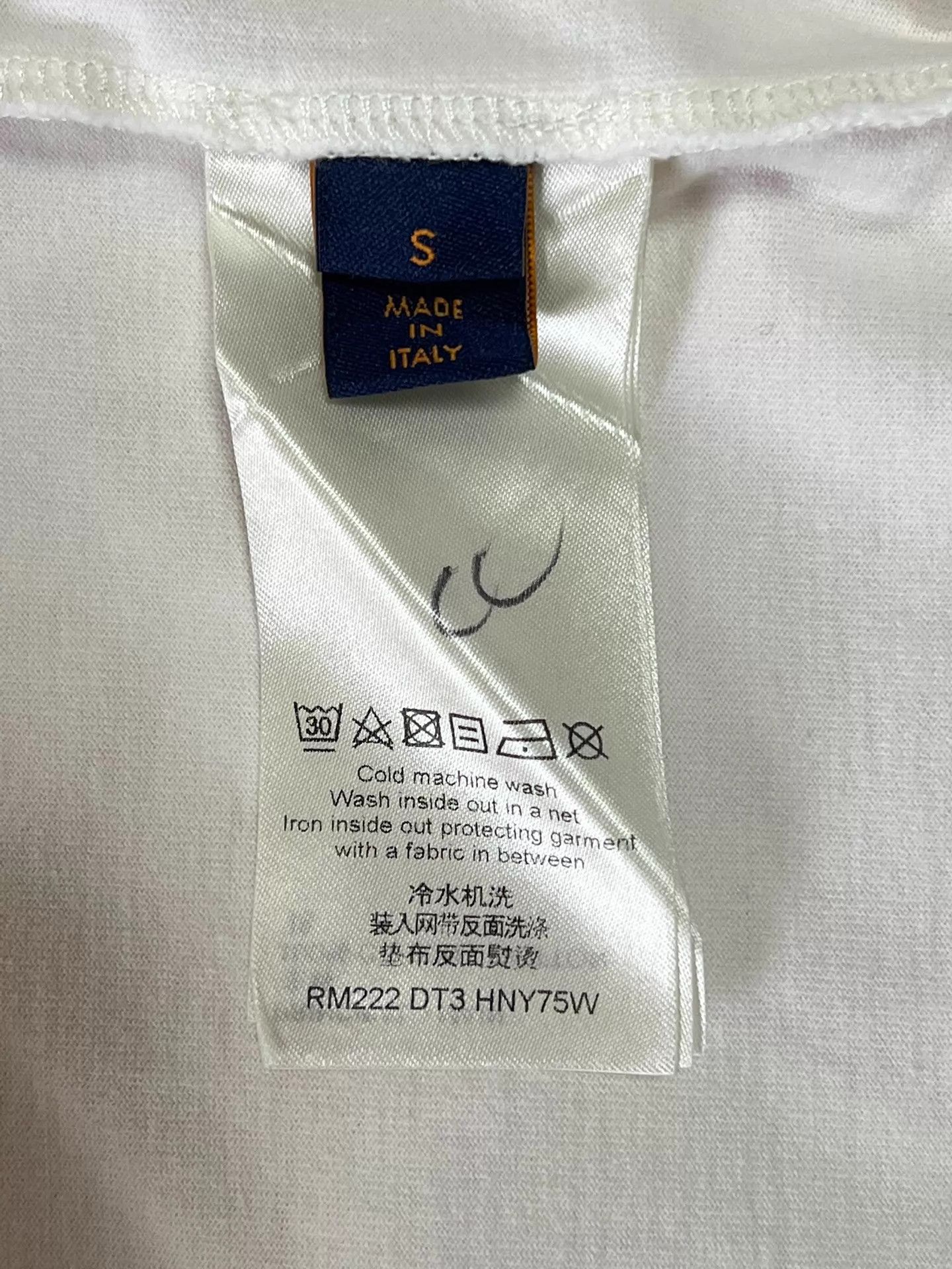 Louis Vuitton Men's LV White Print Short Sleeve Tee S Size US S / EU 44-46 / 1 - 7 Thumbnail