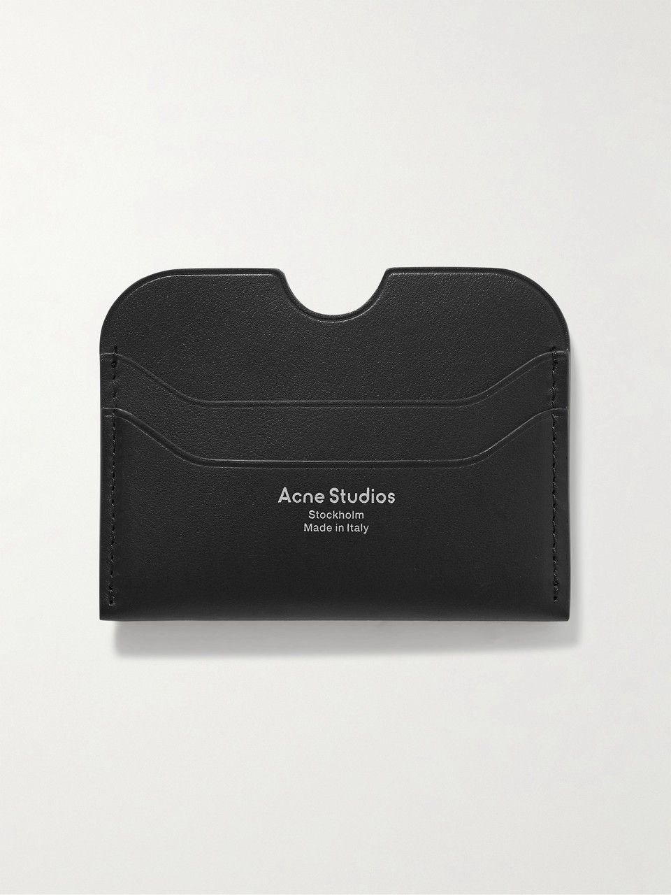 Acne Studios Elmas Logo-Print Leather Cardholder Size ONE SIZE - 1 Thumbnail