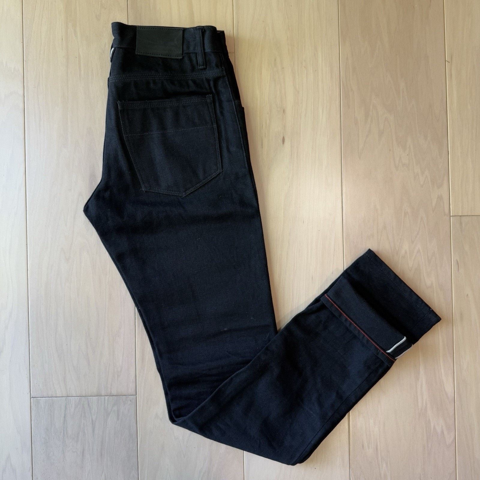 Raleigh Denim Raleigh Denim Martin Selvedge Jeans 30 Black Dark Wash Size US 30 / EU 46 - 2 Thumbnail