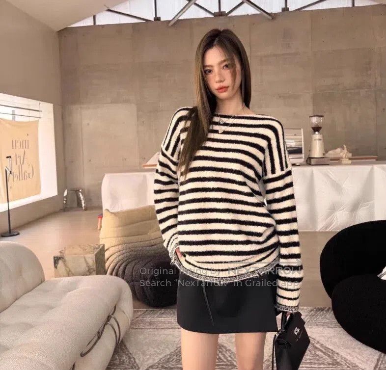Dior Dior Colour-blocked striped butterfly inlaid cashmere doub Size XS / US 0-2 / IT 36-38 - 9 Thumbnail