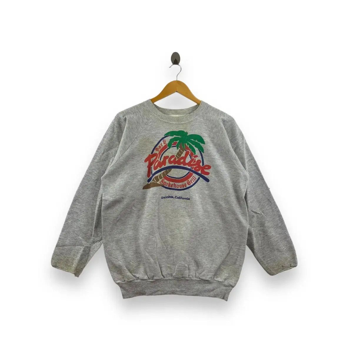 Vintage Vintage 80’ PARADISE ENCINITAS Bar Grill Sweatshirt Sweater Size L / US 10 / IT 46 - 1 Thumbnail