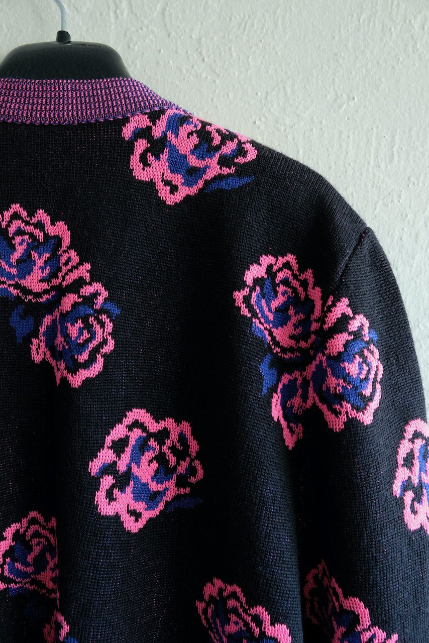 Hedi Slimane × Saint Laurent Paris Saint Laurent Rose Floral Cardigan Surf Sound Paris SS16 Size US L / EU 52-54 / 3 - 7 Thumbnail