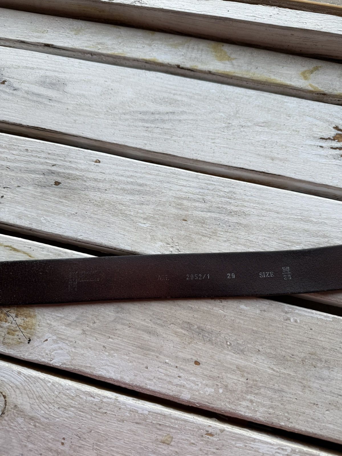 Levi's × Levi's Vintage Clothing × Vintage Cowboy 90s Levi’s Leather Black Belt Made In Italy Size ONE SIZE - 8 Thumbnail