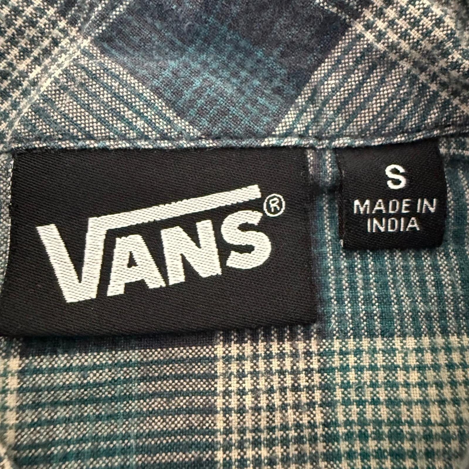 Vans Vans Mens Small Green Plaid Flannel Snap Front Shirt LS Size US S / EU 44-46 / 1 - 2 Thumbnail