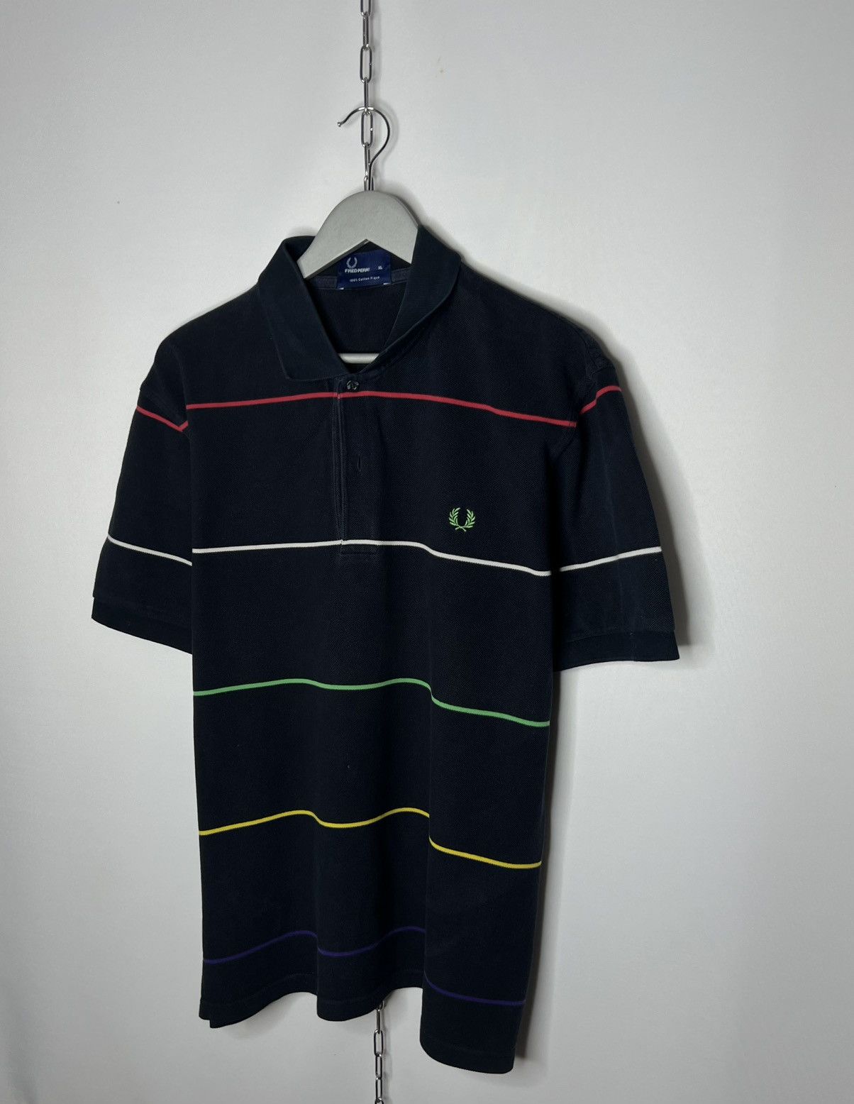 Fred Perry Vintage Fred Perry Striped Polo Shirt Short Sleeve Size US XL / EU 56 / 4 - 2 Thumbnail