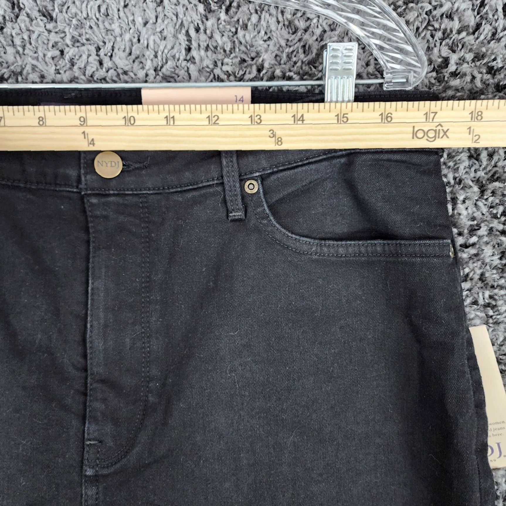 NYDJ NYDJ Womens Skinny Jeans High Rise Black Size 14 Size 36" / US 14 / IT 50 - 6 Thumbnail