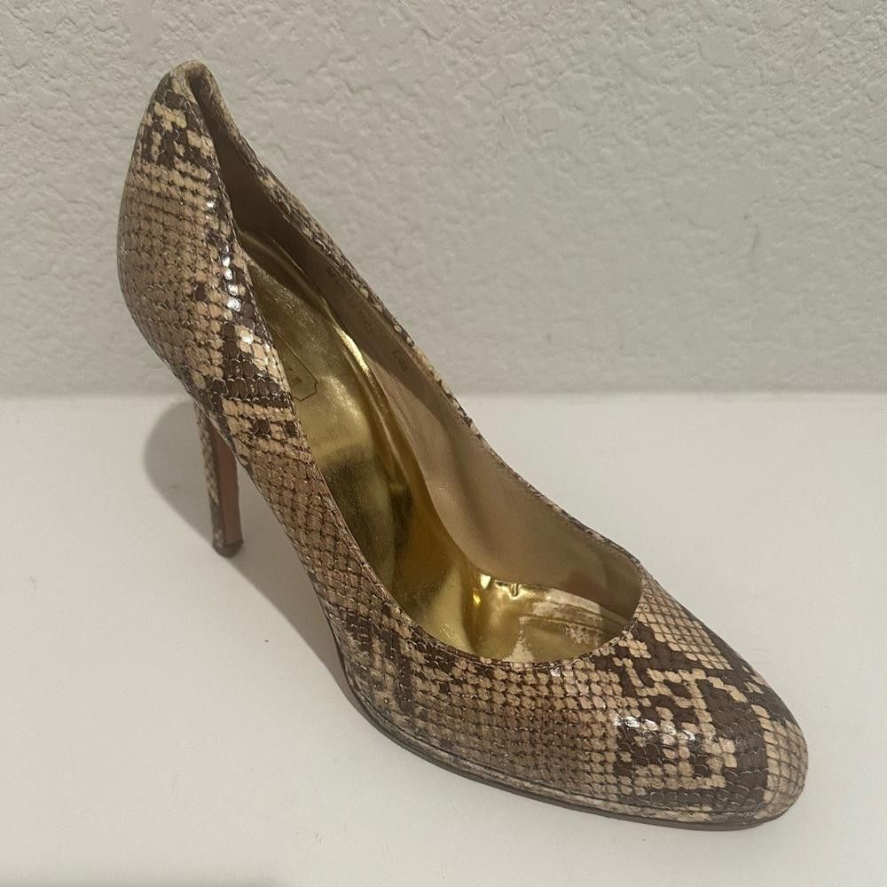 Coach COACH Chelsey Snake-Embossed Leather Round Toe Pumps Heels 9 Size US 9 / IT 39 - 1 Thumbnail