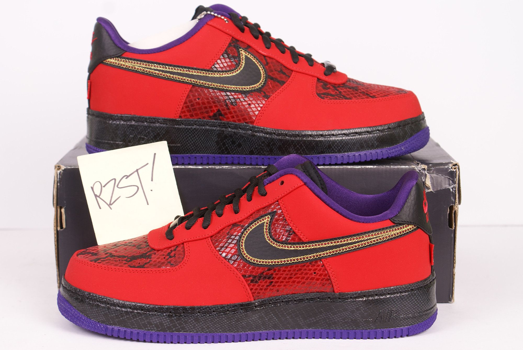 Nike 2013 Nike Air Force 1 NG YEAR OF THE SNAKE Red 555106 600 Size US 10.5 / EU 43-44 - 1 Thumbnail