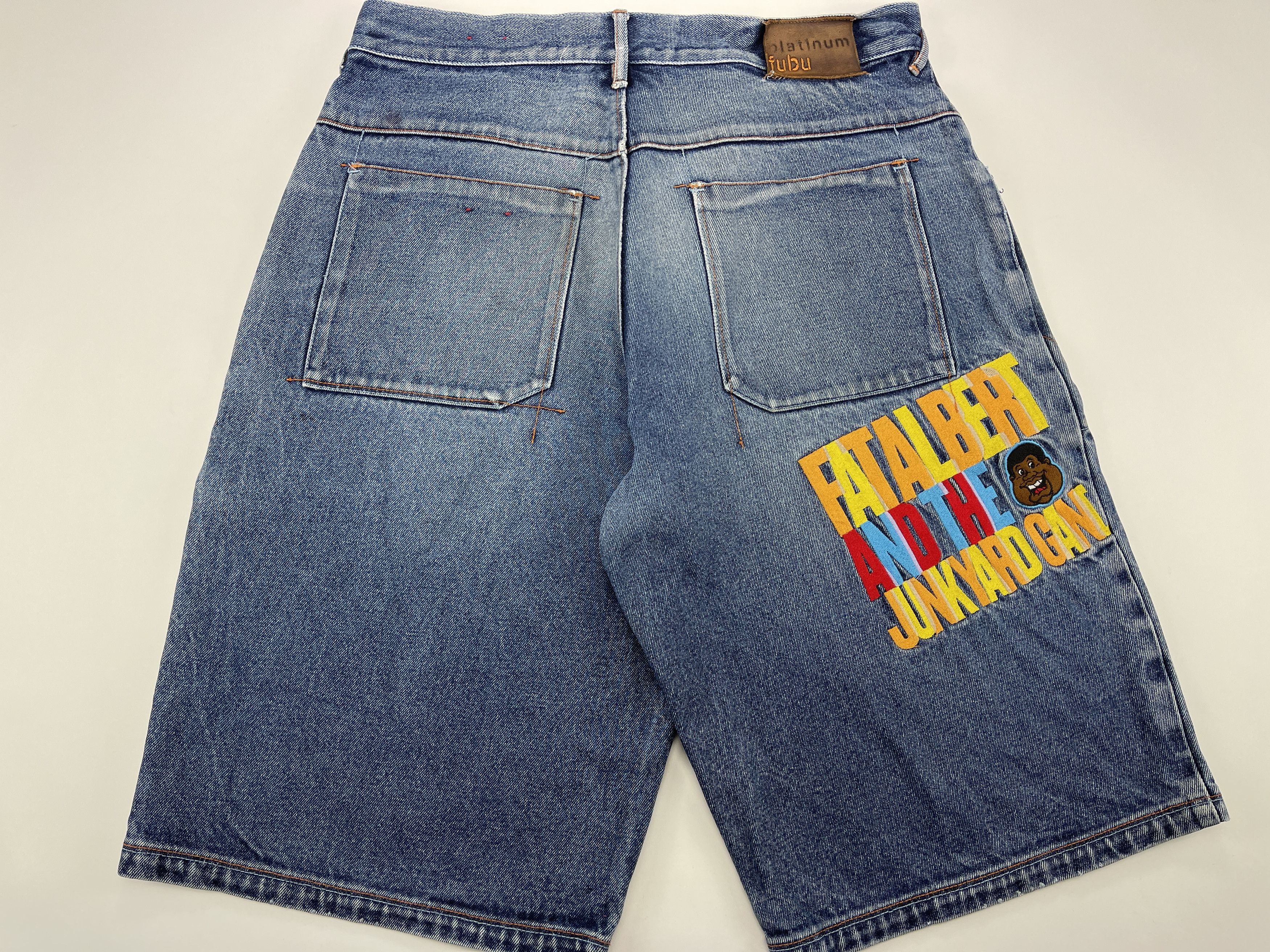 パンツ Vintage PLATINUM FUBU baggy denim shorts Vintage Fubu Jean Shorts Mens 40 Baggy Hip-Hop 90s Blue