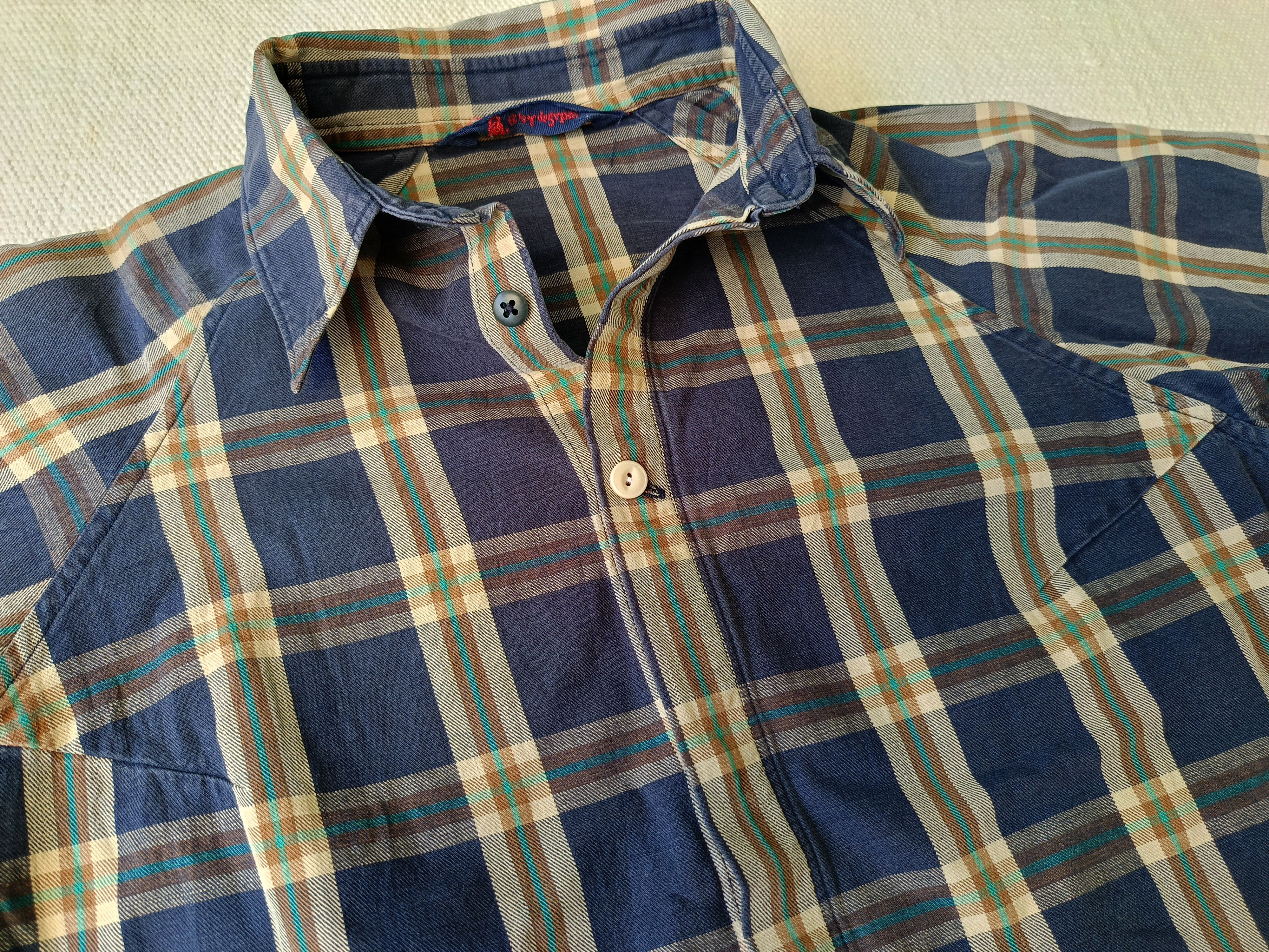 45rpm 45RPM by R Japan plaid ladies indigo navy blue slimfit shirt Size S / US 4 / IT 40 - 14 Thumbnail