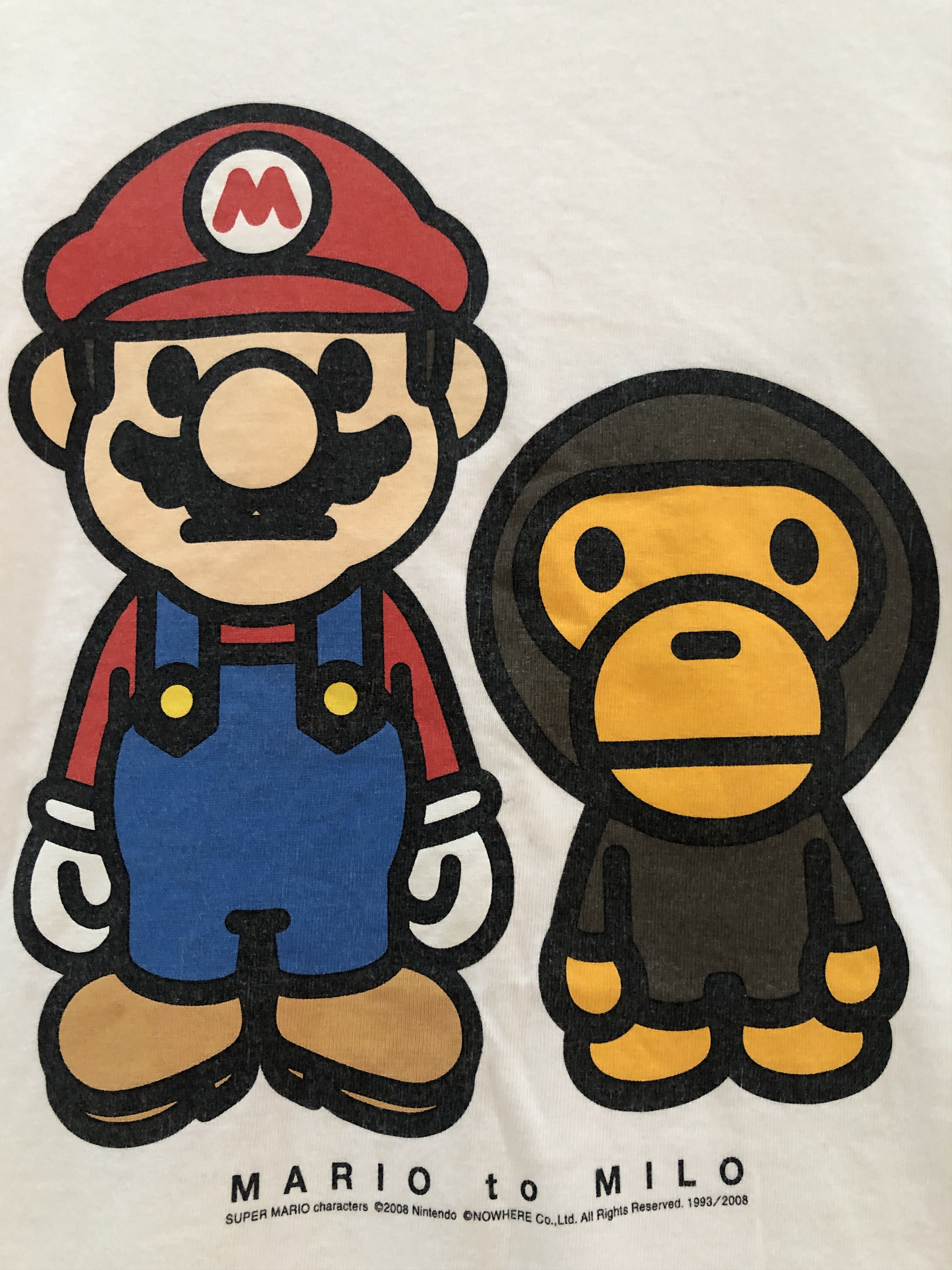 Bape RARE A Bathing Ape Bape Nintendo Mario To Baby Milo T shirts Size US M / EU 48-50 / 2 - 3 Thumbnail