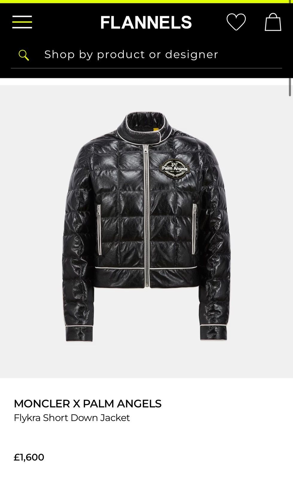 Moncler × Palm Angels MONCLER X PALM ANGELS FLYKRA SHORT DOWN GIUBOTTO JACKET Size M / US 6-8 / IT 42-44 - 12 Thumbnail