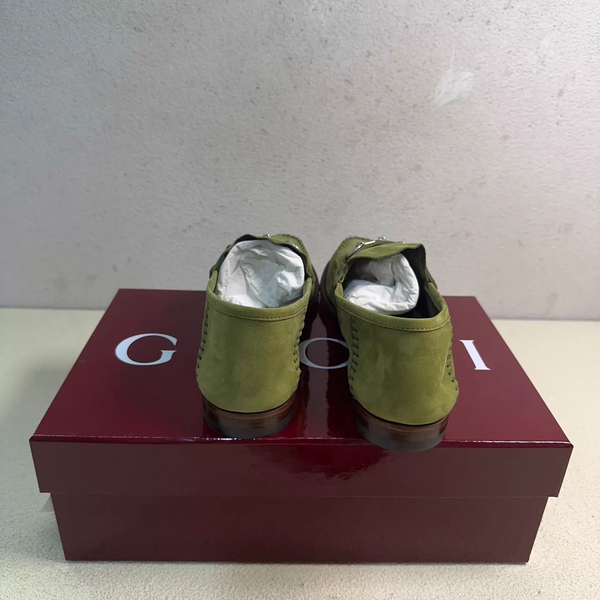 Gucci GUCCI 1953 Horsebit Loafer Women's Green 38 Size US 7.5 / IT 37.5 - 3 Thumbnail