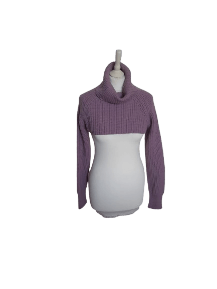 Valentino Cropped Lilac Knit Top