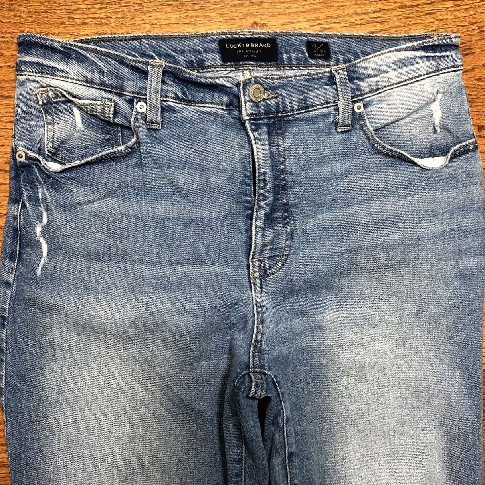 Lucky Brand Lucky Brand Jeans Womens Blue Skinny Bridgette High Rise 12/31 X 27 90s Size 34" / US 12 / IT 48 - 3 Thumbnail