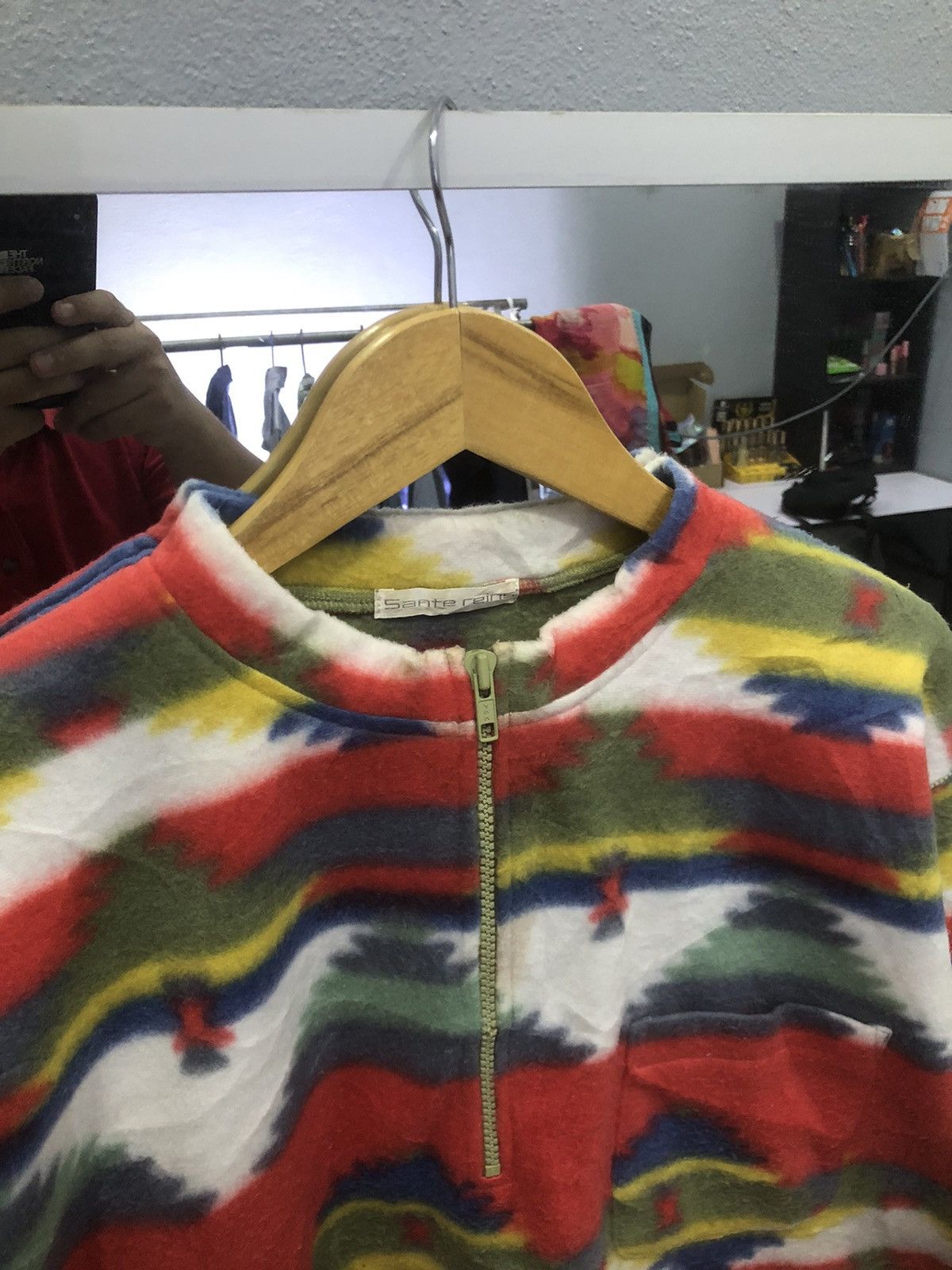 Japanese Brand × Vintage Sante reins navajo fleece sweatshirt Size US XL / EU 56 / 4 - 4 Thumbnail