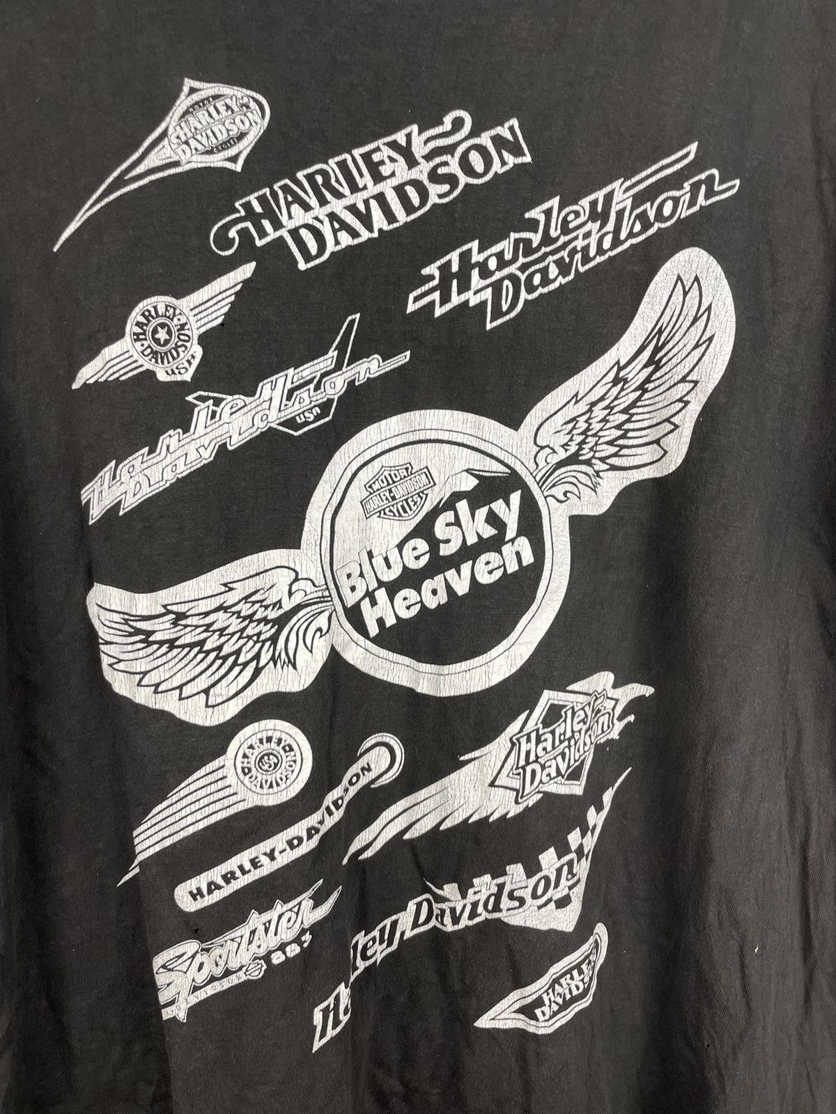 Harley Davidson Vintage Harley Davidson Blue Sky Heaven t shirt Size US XL / EU 56 / 4 - 4 Thumbnail