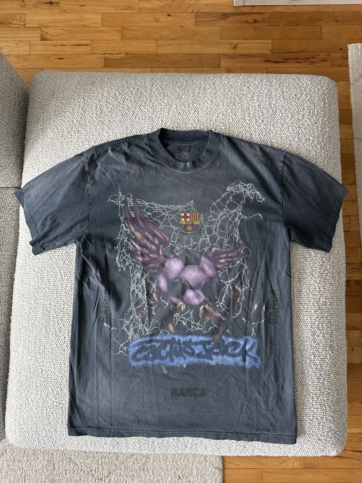 Travis Scott Travis Scott x FC Barcelona Washed Spray Logo Tee 