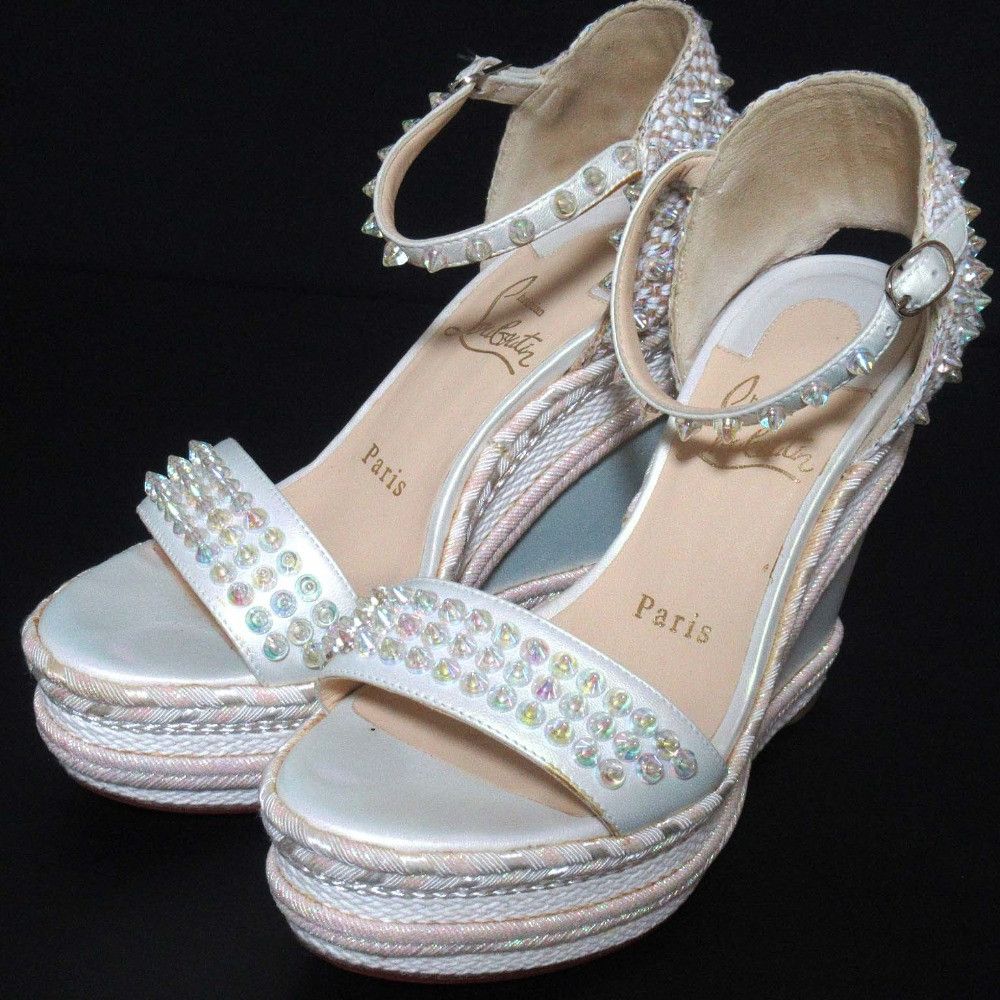Christian Louboutin Christian Louboutin Christian Louboutin MADMONICA 2way wedge sandal Leather Shoes MADMONICA 120 DUTY FREE for USA Size ONE SIZE - 1 Thumbnail