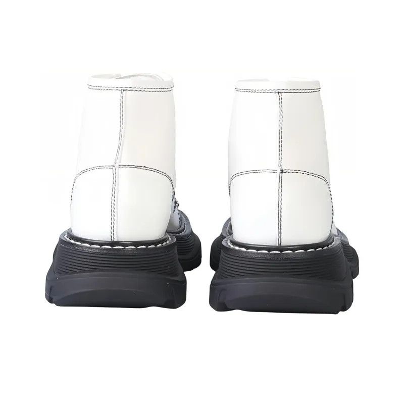 Alexander McQueen o1y0225 Ankle Boots in White Size US 10 / IT 40 - 4 Thumbnail