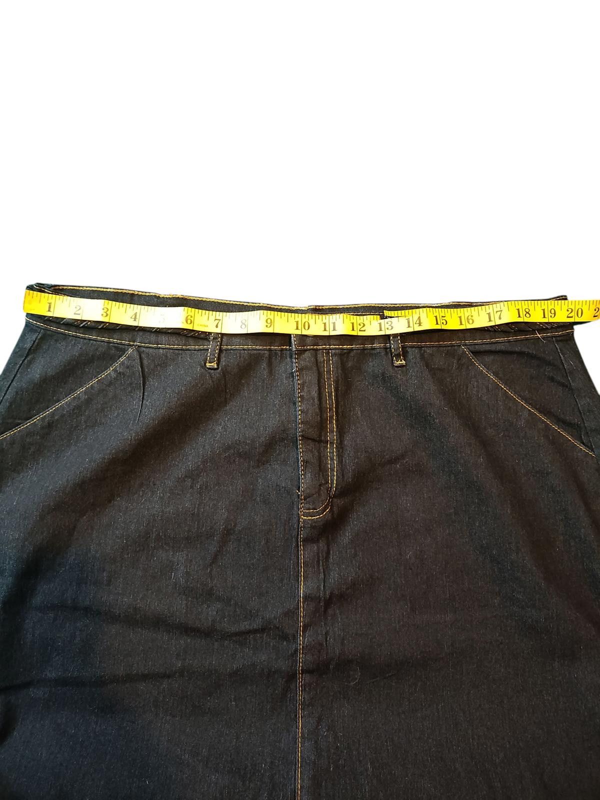 Designer Women's Black Denim Pencil Skirt By BE-GIRL USA Size 42" / US 20 - 5 Thumbnail
