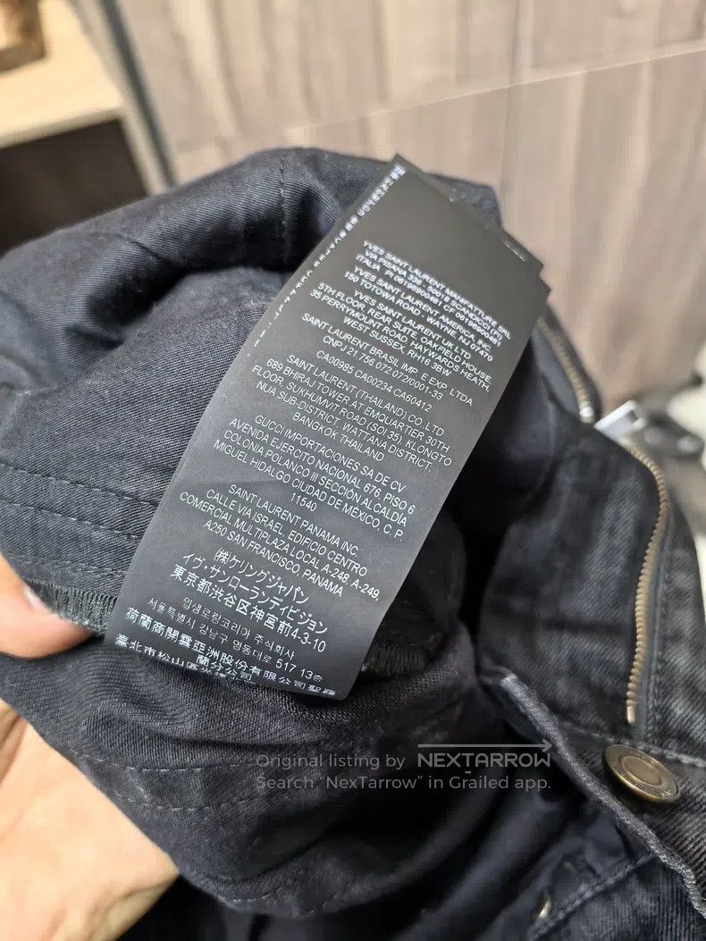 Saint Laurent Paris Saint Laurent Paris Men's knee patch leather zipper denim Size US 29 - 8 Thumbnail