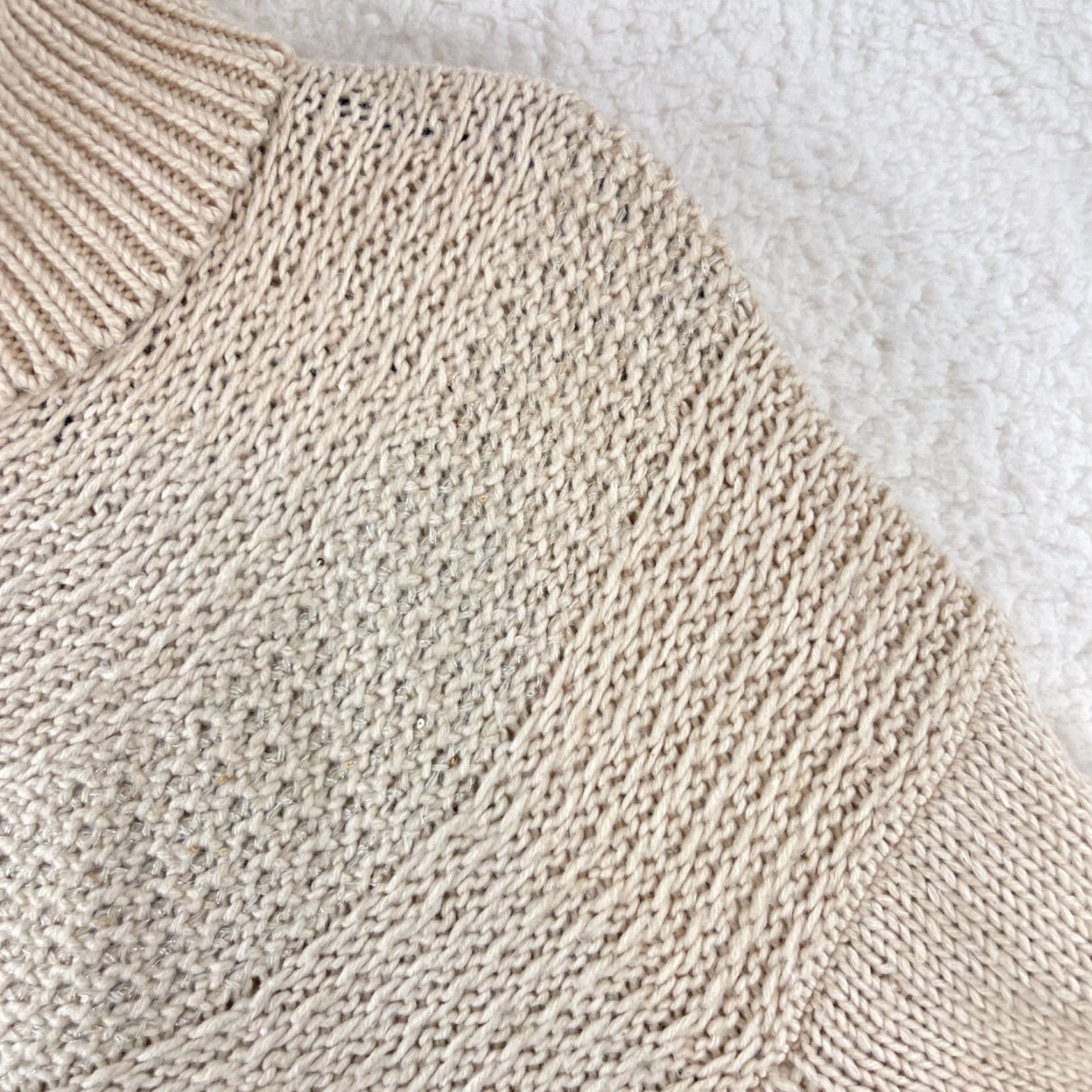 J. Jill J. Jill Petites Ivory Heavy Knit Sweater Womens Cowl Long Sleeve Pullover Size PL Size L / US 10 / IT 46 - 7 Thumbnail