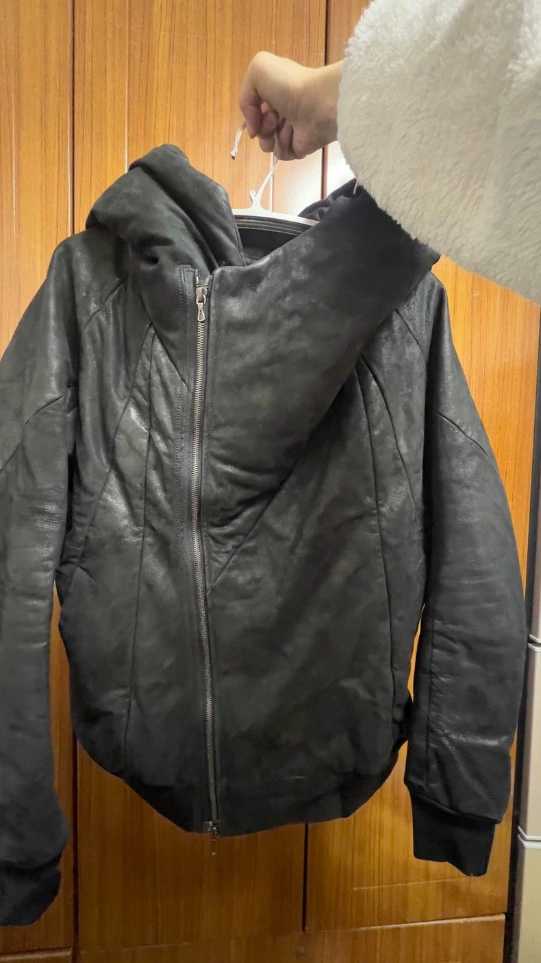 juliusFrosted sheepskin wizard hat and leather coat 2503-Ne