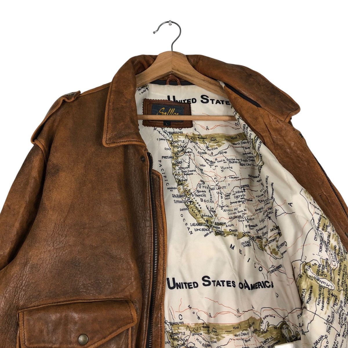 Japanese Brand 📌Vintage Military Design Leather Jacket SoffIce Full Print Size US L / EU 52-54 / 3 - 13 Thumbnail