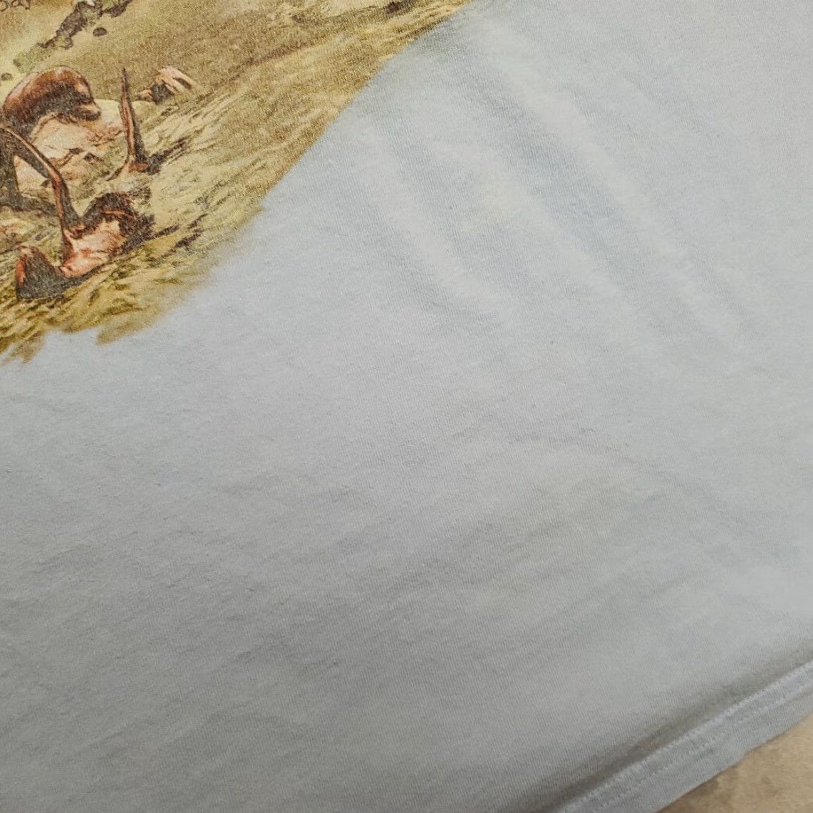 Gildan VINTAGE Alaska Shirt Mens XL Blue Map Short Sleeve Nature Wildlife Moose Wolf Souvenir Shirt Size US XL / EU 56 / 4 - 2 Thumbnail