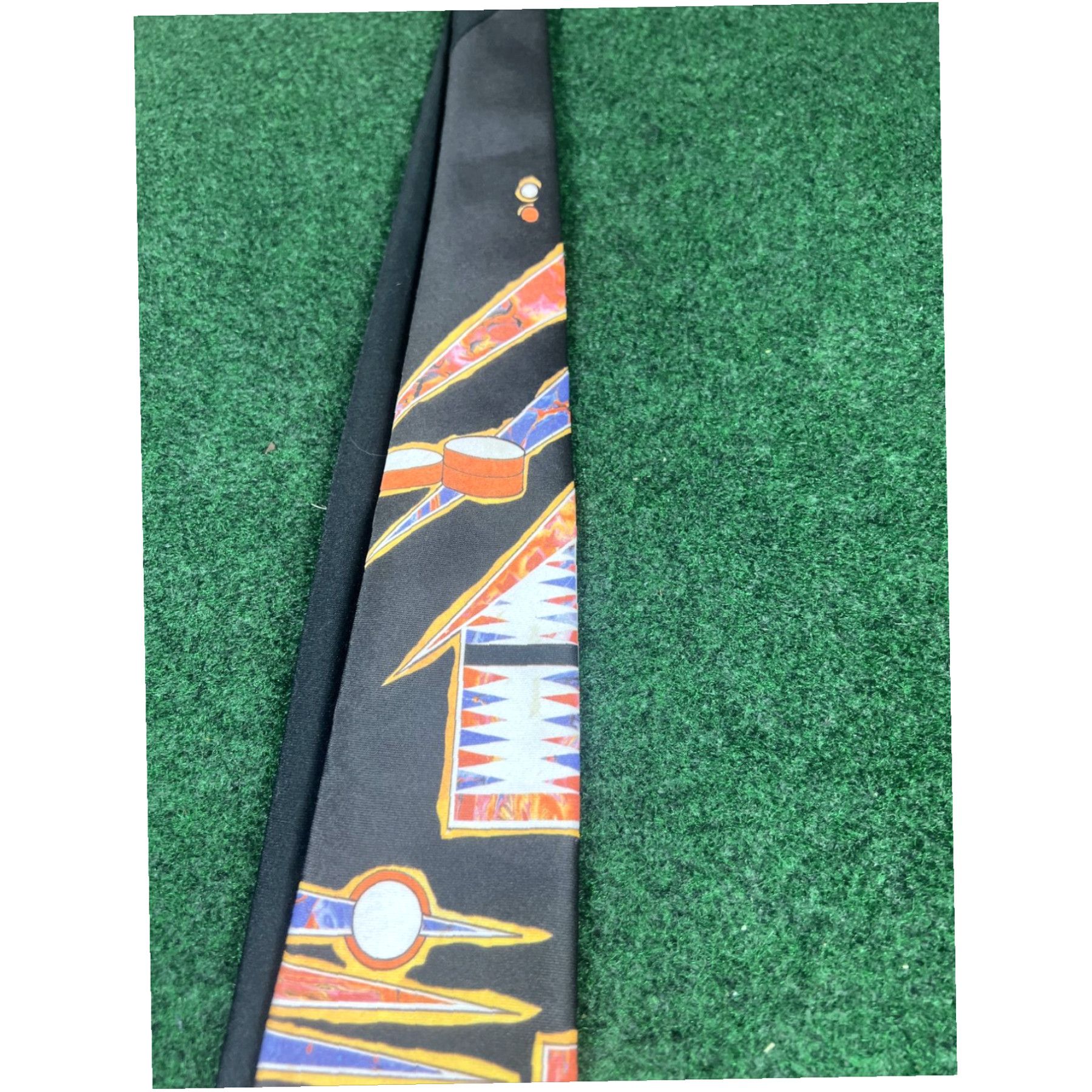 Vintage Ralph Marlin GAMBLING 100% Polyester Tie Casino 1991 Backgammon Dice Tie Size ONE SIZE - 5 Thumbnail