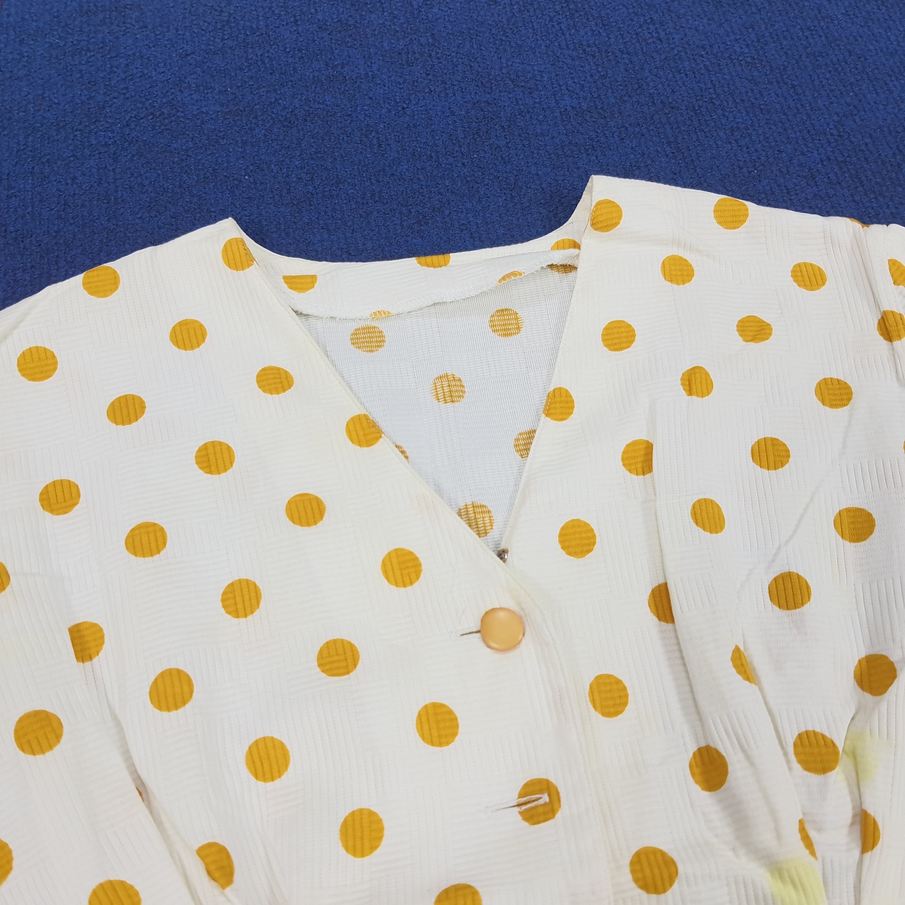 Christian Dior Monsieur × Vintage Vintage Christian Dior Pret A Porter Polka Dot Blouses Size S / US 4 / IT 40 - 2 Thumbnail