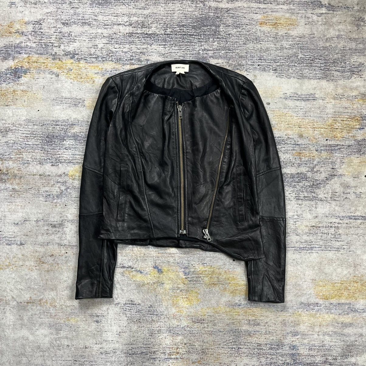 Helmut Lang Helmut Lang cropped asymmetrical multi zipper leather jacket Size S / US 4 / IT 40 - 2 Thumbnail