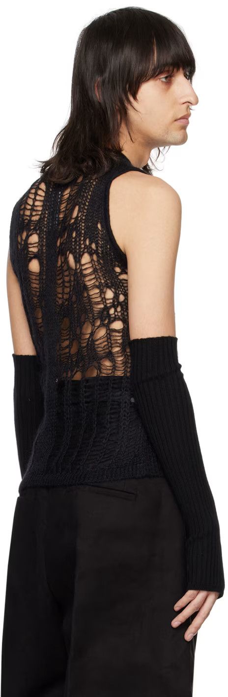 Rick Owens o1y0325 Sleeveless Sweater in Black Size US L / EU 52-54 / 3 - 3 Thumbnail